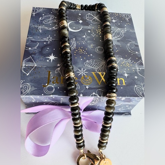 Jane Win Gumdrop Beaded Necklace in Obsidian - Picture 5 of 7